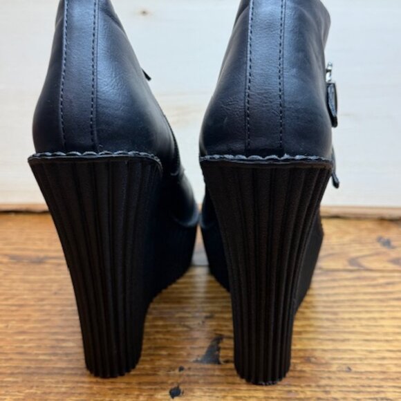 Demonia Creeper-306 | Black & Leopard Creepers | Size 9 | With Box - Picture 5 of 7